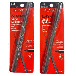 Set of 2  NEW  Revlon So Fierce Vinyl Eyeliner Gel Glossy Waterproof 864